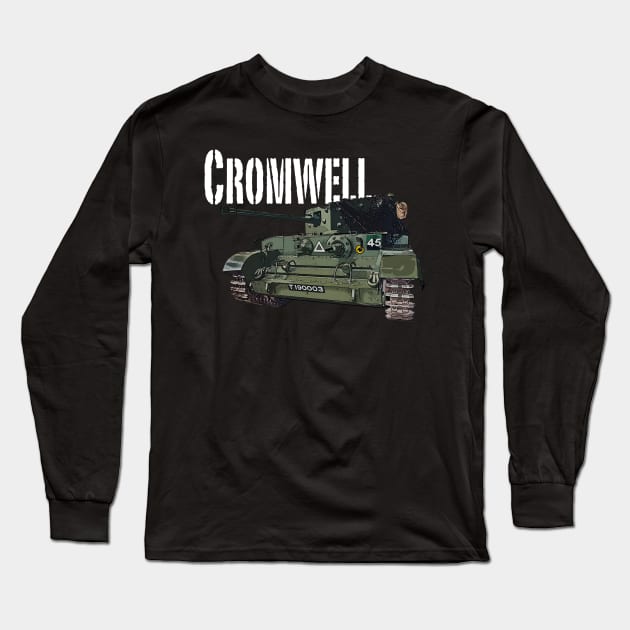 Cromwell Tank Long Sleeve T-Shirt by BearCaveDesigns